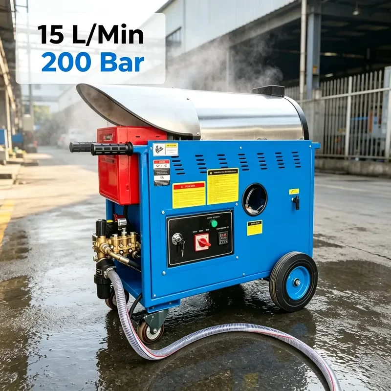 Hot and Cold Water Pressure Washer for Industrial Grease Cleaning High Power Degreaser Machine Heavy Duty Oil Stain Remover