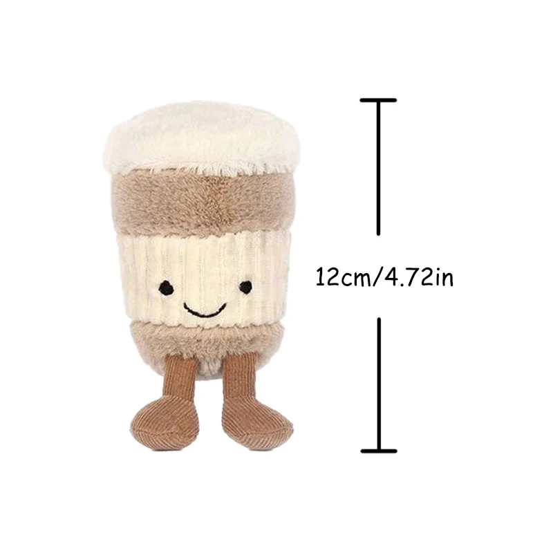 พวงกุญแจแก้วชานมตุ๊กตาขนฟูน่ารัก อุปกรณ์เสริมพวงกุญแจเครื่องดื่มน่ารักสำหรับกระเป๋า กระเป๋าเป้ ของเล่นตุ๊กตา ของขวัญวันเกิดสำหรับเด็ก