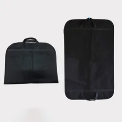 Portable Dustproof Non-Woven Garment Bag Suit Storage Bag Cover For Clothes Suit Bag Trunk Black Holdall Dress Jacket Dust Cover