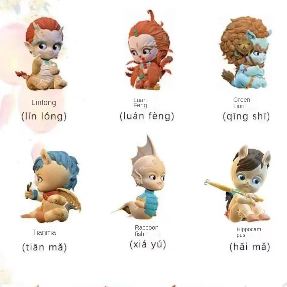 Подлинная серия Forbidden City Taihe, благоприятный зверь, слепая коробка, модная офисная кукла ручной работы, подарочные украшения, игрушки, подарки