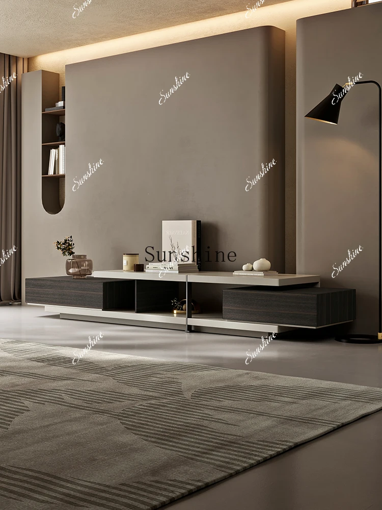 

Italian retractable TV cabinet coffee table combination simple size apartment living room FT