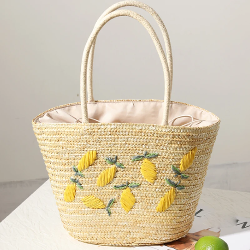 

Hand Woven Straw Bag Hand Woven Holiday Bag Woven Women Handbags Handmade Summer Beach Shoulder Bags Large Tote Bali Purses