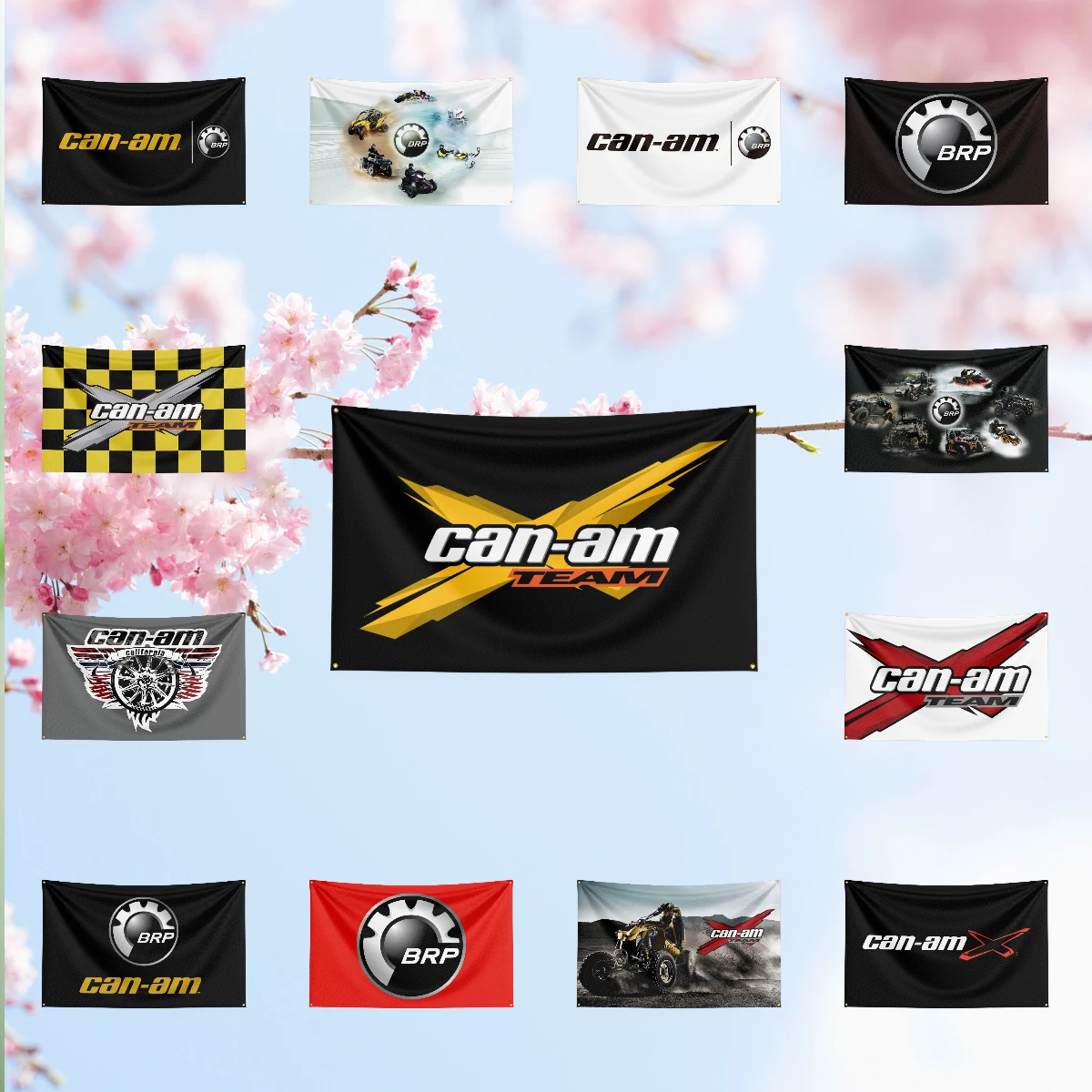 Motorcycle Flag B-B-R-P Fans Banner Custom any Image lightweight double stitched event hall basement backdrop