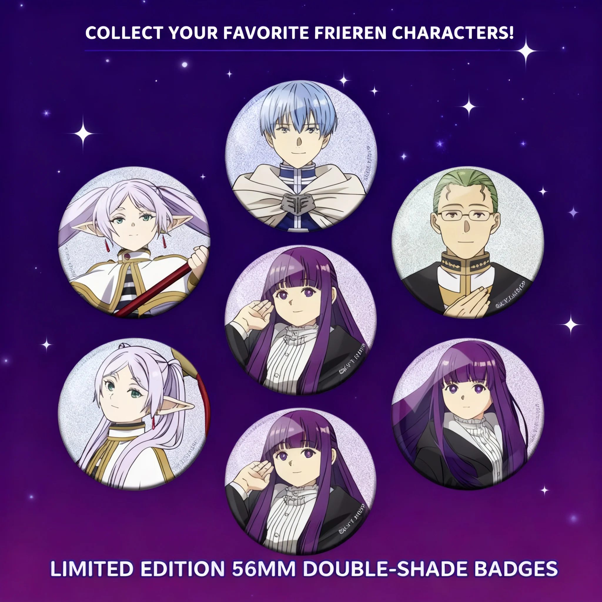 

Набор сувенирных значков по аниме Frieren: Beyond Journey's End (Фрирен: За пределами путешествий) — мерч по манге, коллекция японских аниме-товаров
