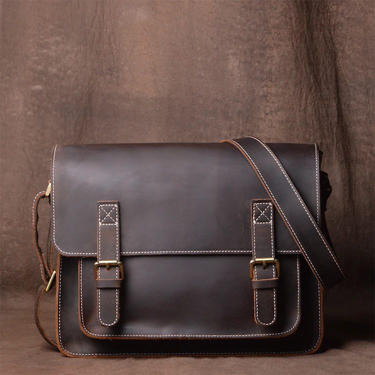LUOKIR Retro Umhängetasche Crazy Horse Leder Schulter Tasche männer Echte Leder Crossbody Lokomotive Tasche Klassische Cambridge Tasche – Detail 16