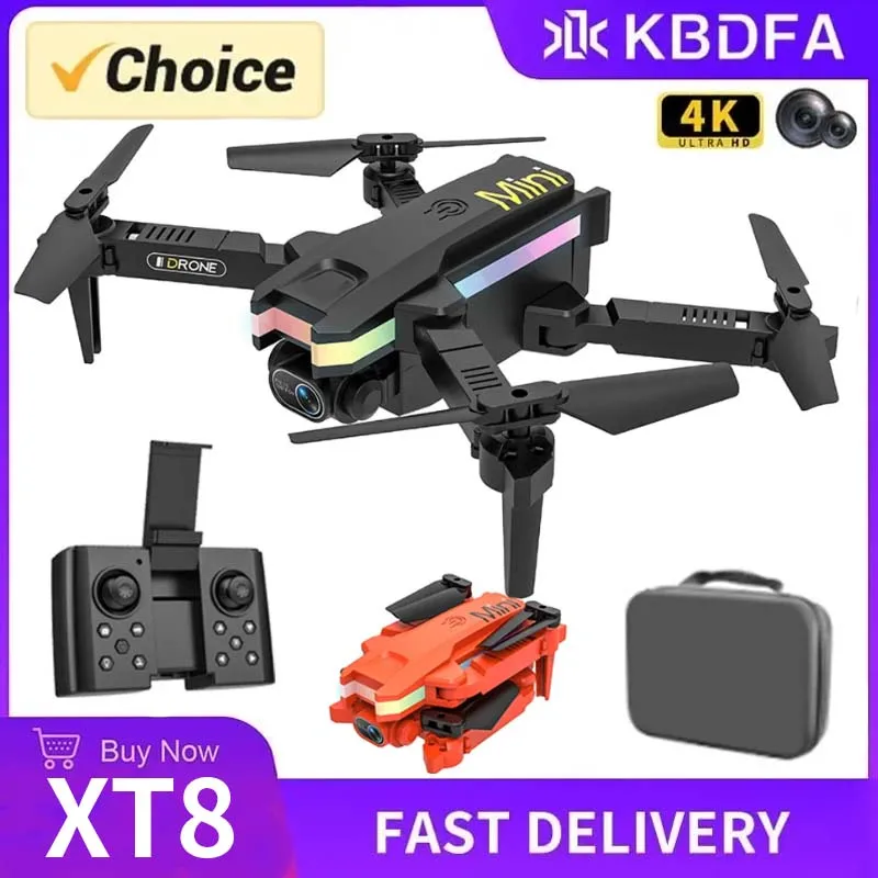 KBDFA XT8 RC 드론, 전문 듀얼 HD 카메라, 항공 사진, FPV 헬리콥터, 장애물 회피, 접이식 RC 쿼드콥터 장난감 