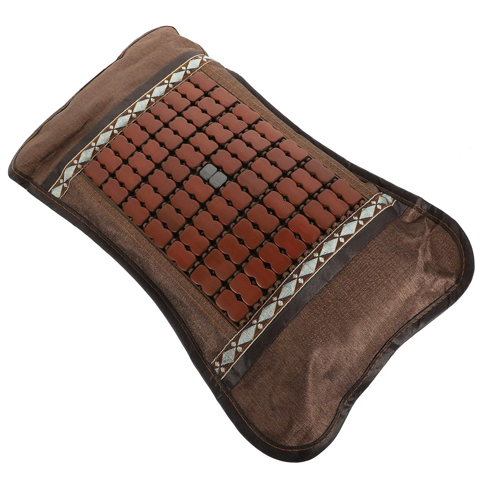 

Bamboo Pillow Summer Cooling Breathable Cushion for Elderly Cervical Support Sauna Mat Pillows R om Coffee Color