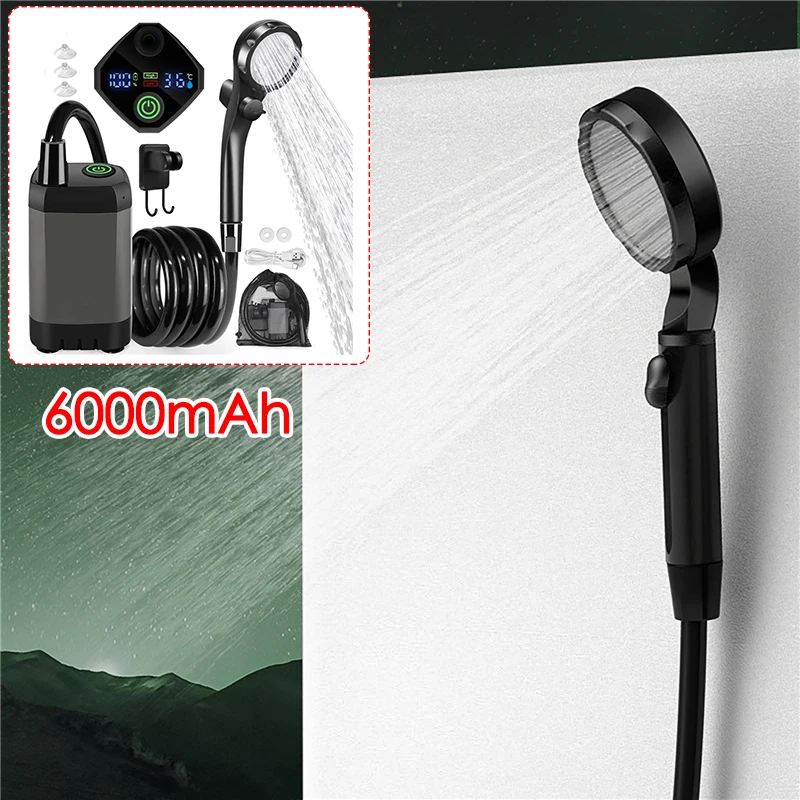 

Открытый беспроводной электрический душ портативная насадка для душа ванна артефакт кемпинг путешествия общежитие ванна водяной насос 6000 мАч