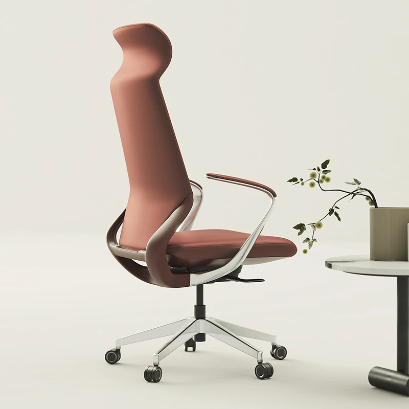 كرسي مكتب تنفيذي فاخر، كرسي كمبيوتر مريح راقي، طراز إيطالي بسيط، كرسي مكتب للدراسة، كرسي دوار