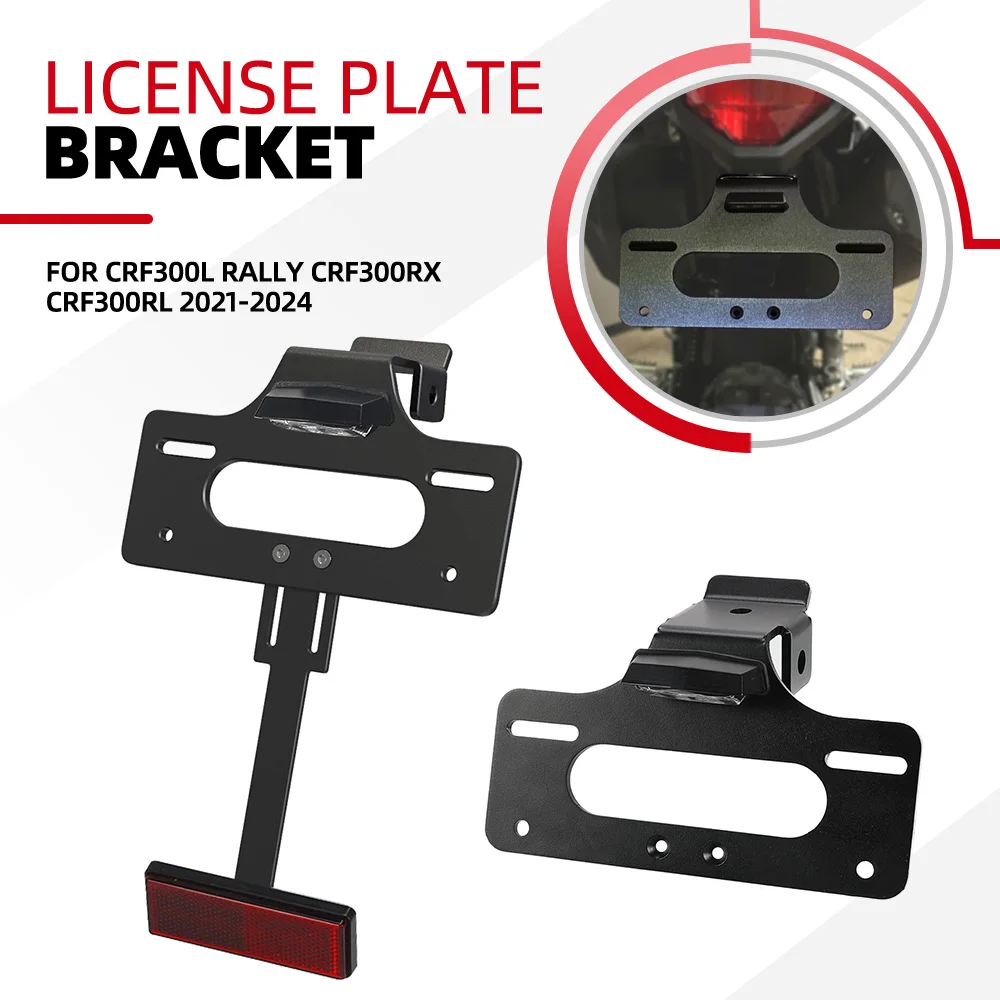 

For Honda CRF300L RALLY License Plate Holder Frame Rear Tail Tidy Fender Eliminator kit CRF300RX CRF300RL 2021 2022 2023 2024
