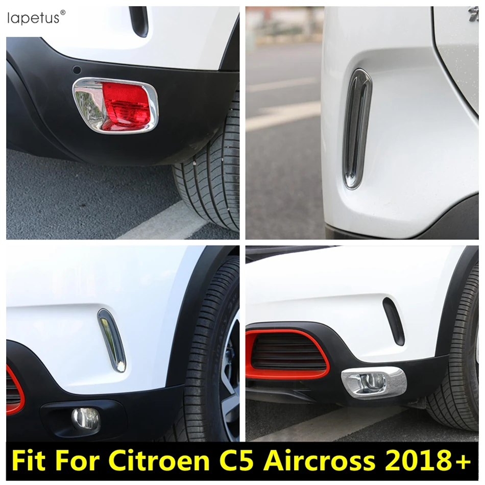 

For Citroen C5 Aircross 2018 - 2024 Accessories Car Front / Rear Bumper Fog Light Lamp Ring Eyebrow Frame Cover Trim Exterior