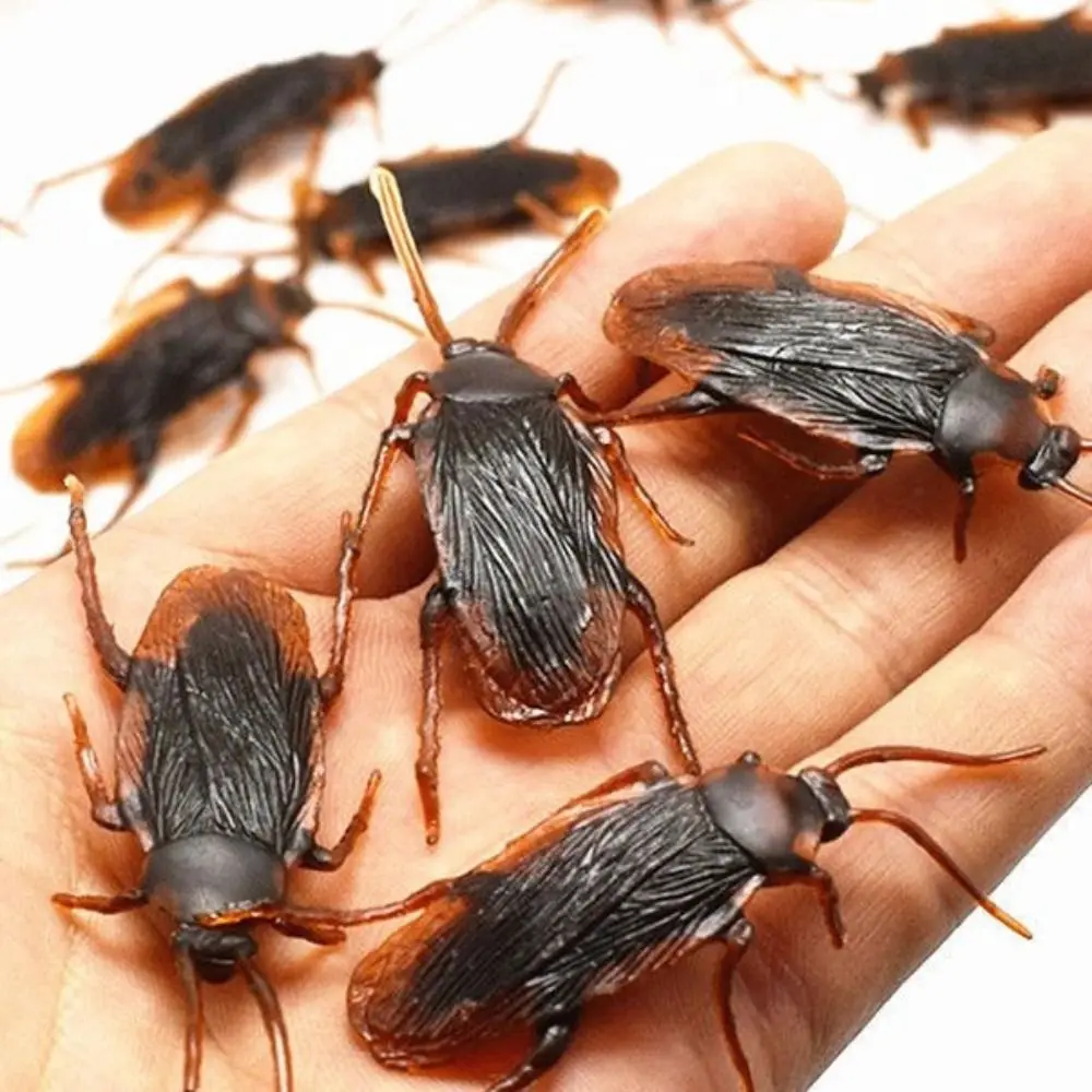 20Pcs Rubber Scorpion Simulation Cockroach Soft Tricky Props Fake Cockroach Scorpion Gecko Centipede Gift Simulated Insects