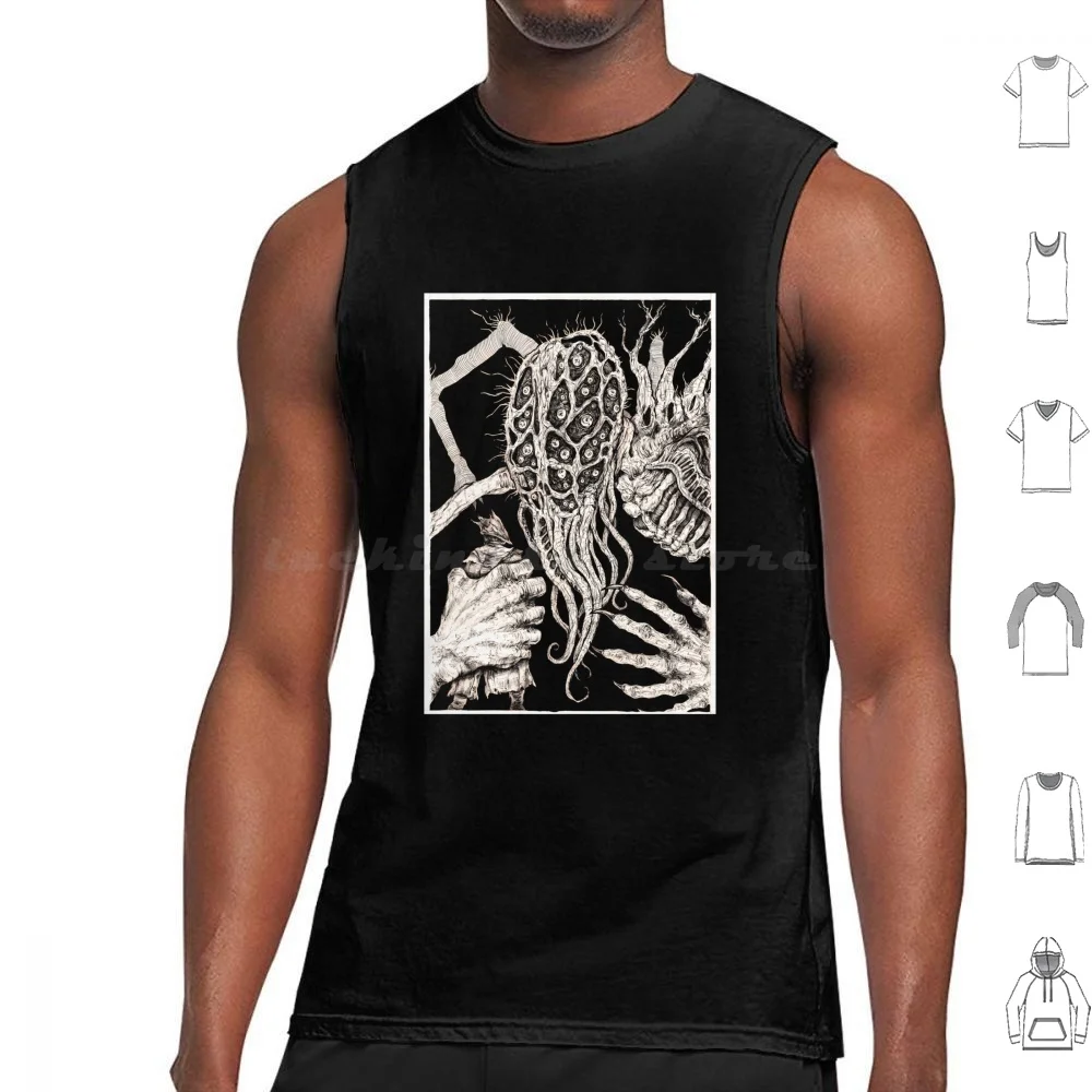 Oh Amygdala Tank Tops Vest Sleeveless Amygdala Bloodborne Fromsoftware Hunter Aliiens Horror Monsters Creatures Soulsborne