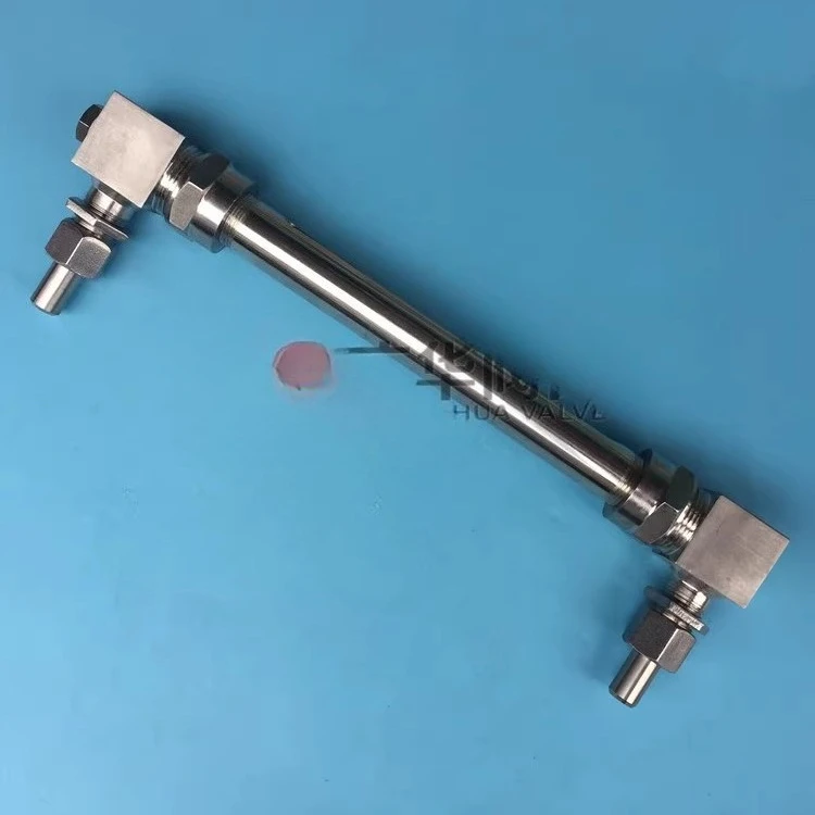 

304 stainless steel glass tube type right angle liquid level gauge matching movable welding joint observation liquid level simpl