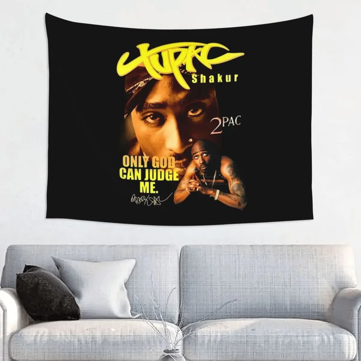 

Tupac 2PAC Tapestry Bohemian Polyester Wall Hanging Hip Hop Rap Music Home Decor Beach Mat Psychedelic Tapestries