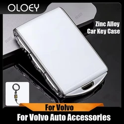 Zinc Alloy Frame Car Key Case Auto Key Key Modification for Volvo XC40 XC60 XC90 S60 S90 V60 V90 Polestar 2 Polesta1 Car Accesso