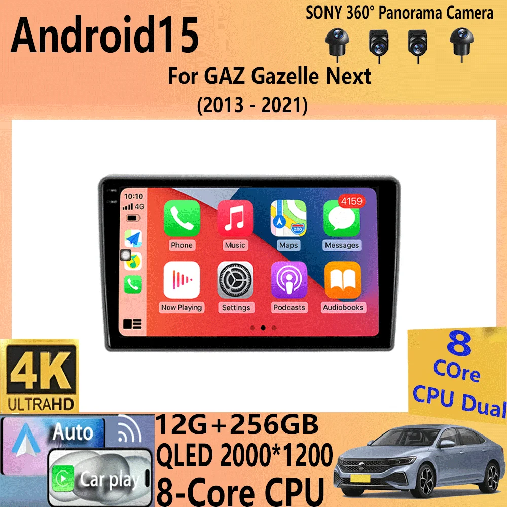 راديو سيارة أندرويد 15 لـ GAZ Gazelle Next 2013 - 2021 مشغل فيديو الوسائط المتعددة الملاحة ستيريو نظام تحديد المواقع رقم 2din 2 din dvd #1