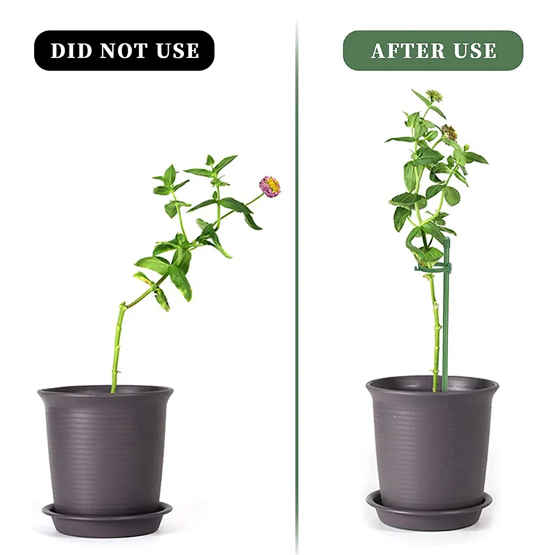 ABWP-40 Pack Plant Support Stakes Adjustable Garden Single Stem Floral Flower Support Stake Plant Cage Support Rings