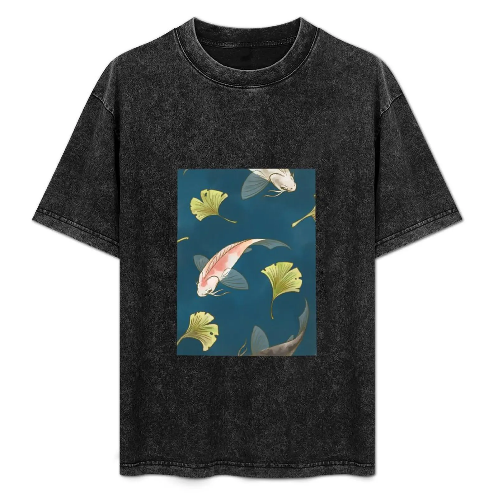 

Koi. Ginkgo T-Shirt vintage anime shirt custom t-shirts Clothing black t-shirts for men