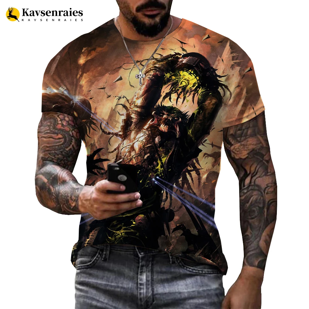 

New Movie Predator 3D T Shirt Men Women Streetwear Oversized Tops Summer Fashion Casual Short Sleeve Cool T Shirt 6XL