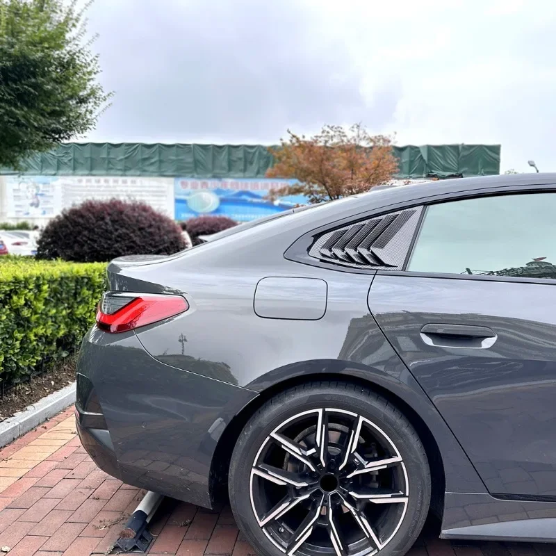For BMW 4 Series G26 2020-2024 ABS Carbon Fiber Car Rear Side Window Rear Triangle Window Spoiler Louver Trim Car Accessories