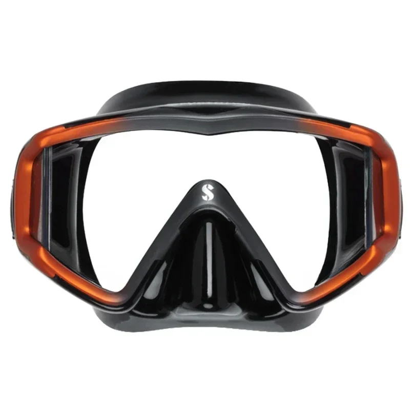 Crystal VU diving goggles with wide angle and wide field of view, professional scuba mask, deep diving glasses