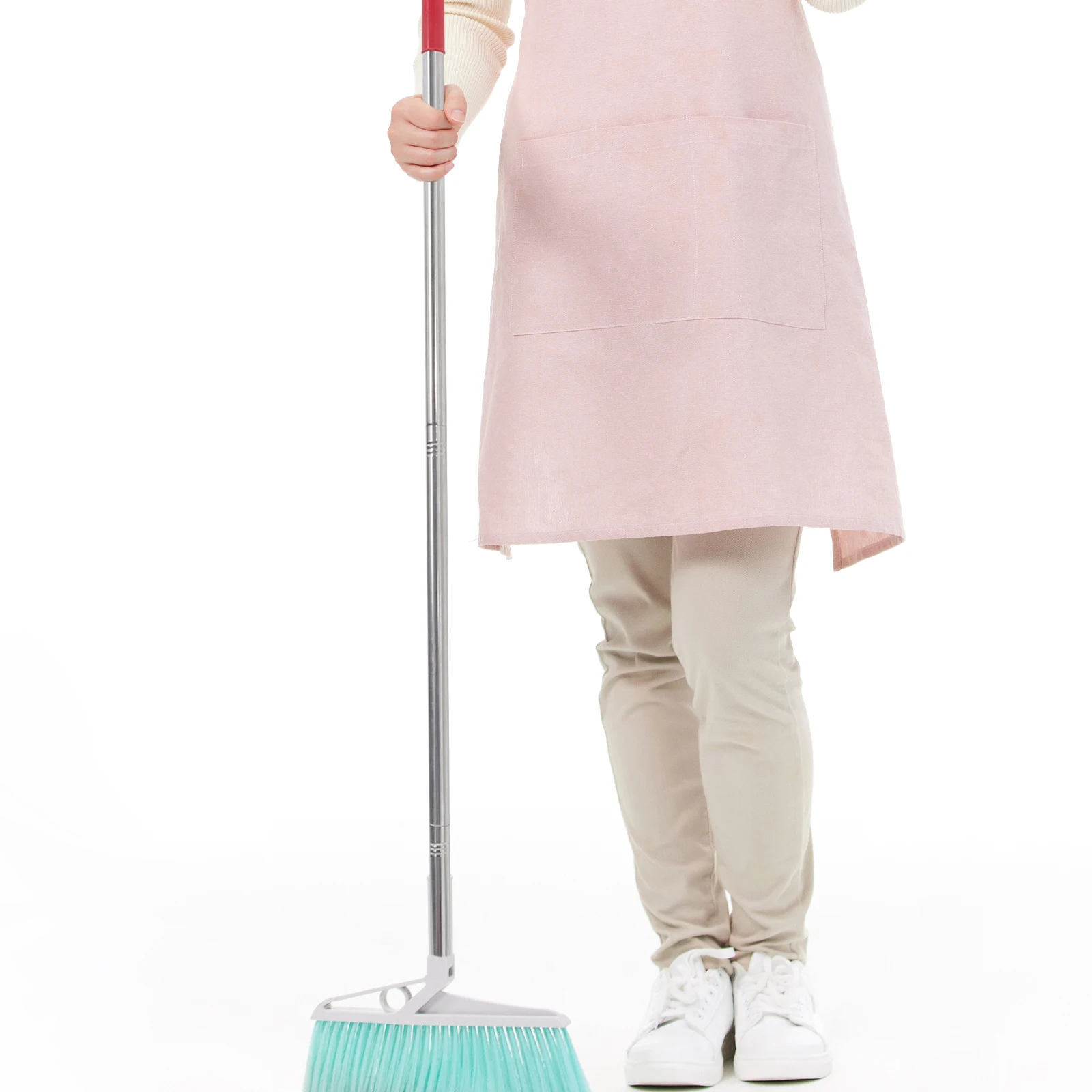 

Broom Rod Handle Stick Mop Replacement Three-section Pole Dustpan Accessory Stainless Steel Metal Grip Household