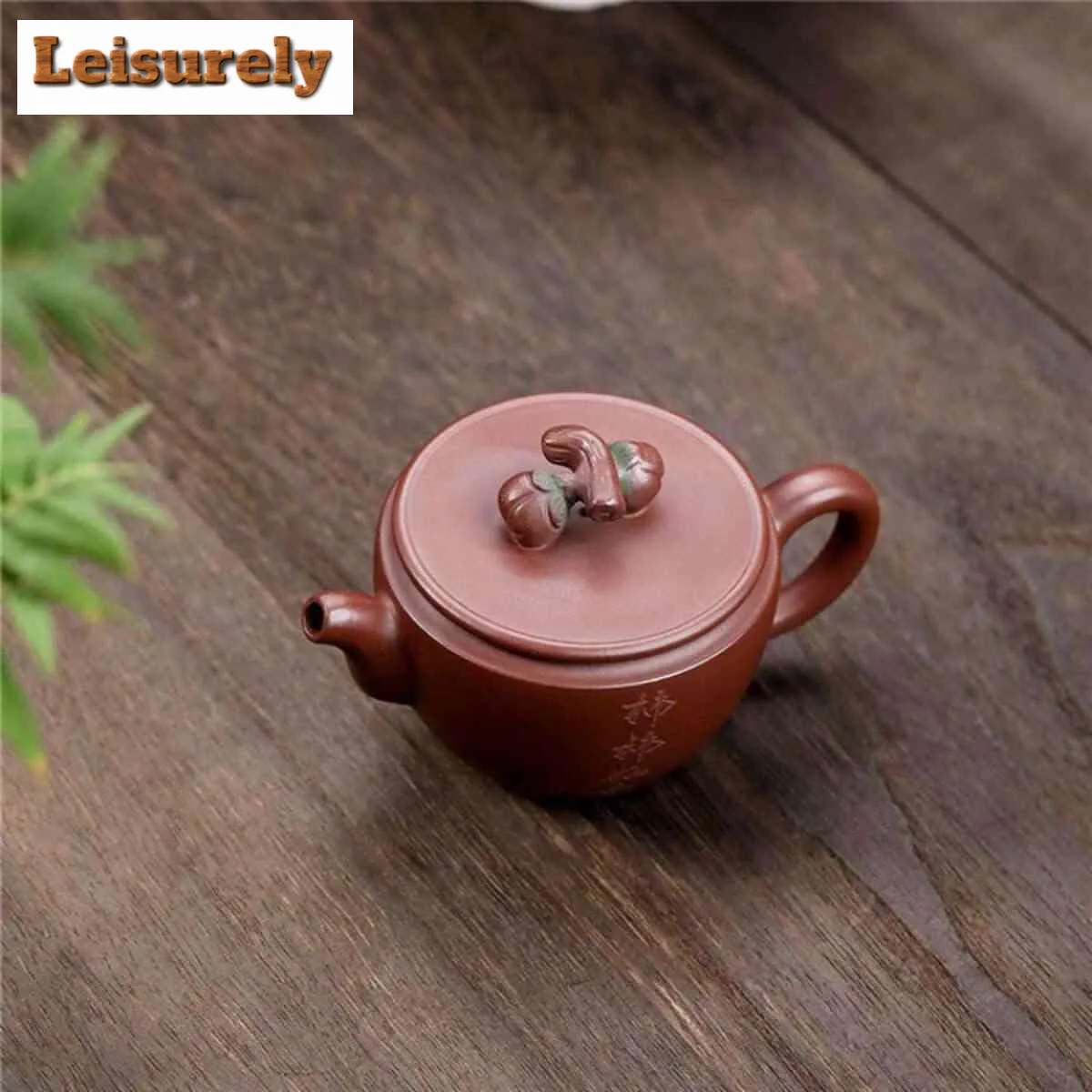 180ml Vintage Yixing Purple Clay Teapots Artists Handmade Persimmon Ruyi Pot Raw Ore Purple Mud Tea Soaking Kettle Zisha Tea Set