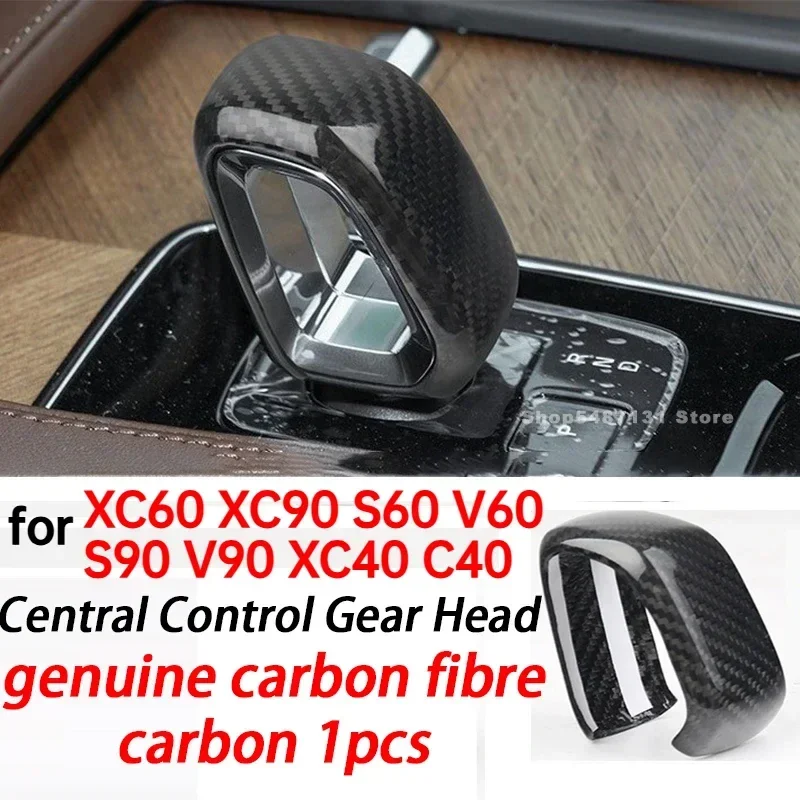 Central Control Gear Head Shift Knob Cover Sequin Trim for Volvo XC60 XC90 S60 V60 S90 V90 XC40 C40 Accessories 2022 2023 2024