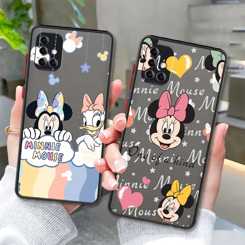 

Disney Cartoon Minnie Daisy Phone Case For Samsung A73 A72 A71 A55 A54 A53 A52 A51 A35 A25 A15 A14 5G Frosted Translucent