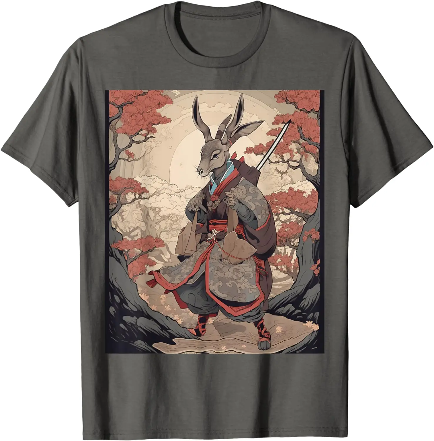 2024 New Cute Kangaroo Fashion Shirt Japanese Art Retro Short T-shirt