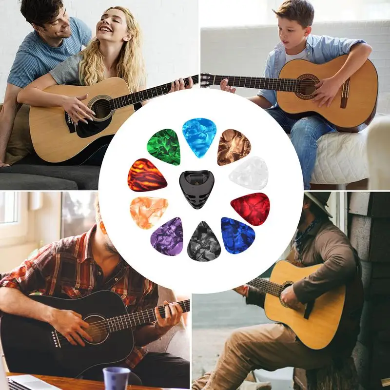 Bulk Guitar Picks 10PCS Guitar Accessory Kit Multicolor Guitar Picks Self-Adhesive Electric Guitar Picks Colorful Guitar Picks