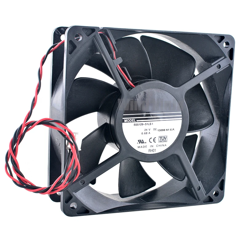 

B35129-51LS1 12cm 120mm fan 120x120x38mm DC24V 0.68A 2pin Dual ball bearing cooling fan for frequency converter power supply