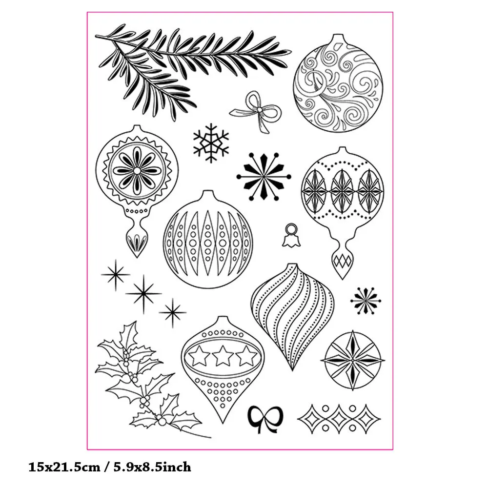 

2025 Christmas Decoration Seal Clear Stamps for DIY Scrapbooking Card Rubber Stamp Making Photo Album Handmade Crafts Decoration