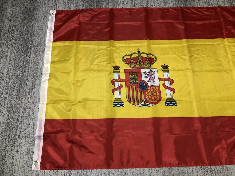 Spain National flag 60x90cm 90x150cm Polyester No Fade ESP ES Espana Spanish Flag hanging Banner for Celebration big flags