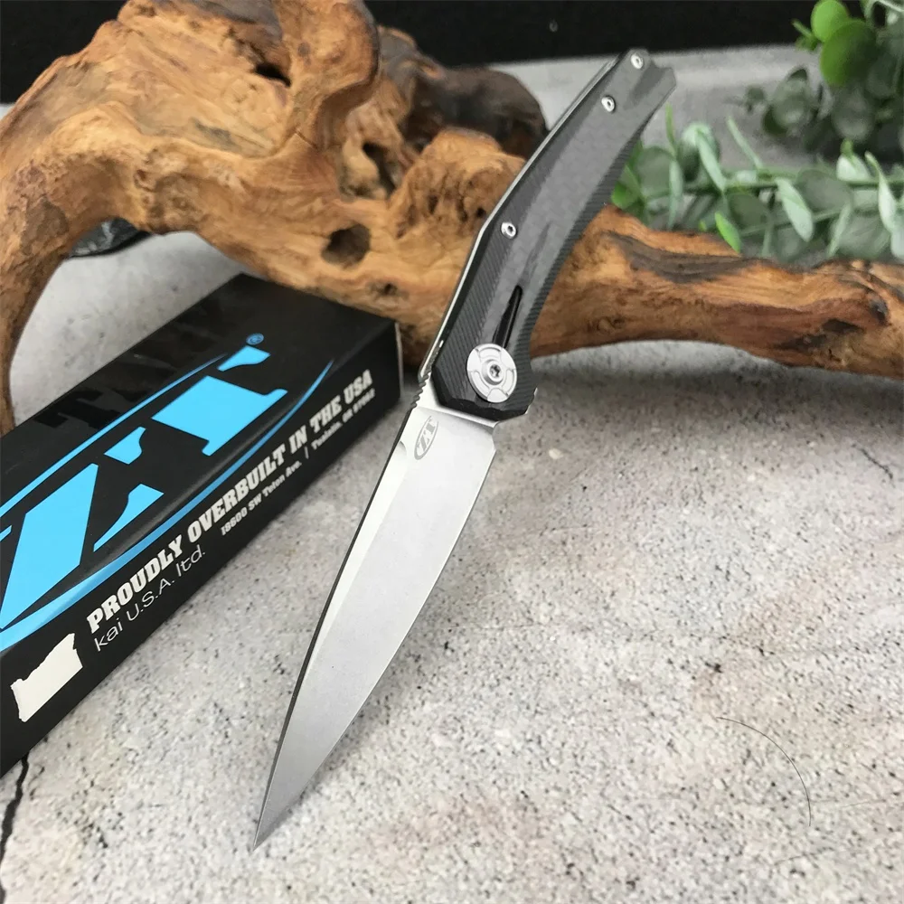 

ZT 0707 шарикоподшипник Flipper карбоновый ламинат Mark D2 стальной складной нож для кемпинга, охоты, выживания, уличные карманные инструменты EDC