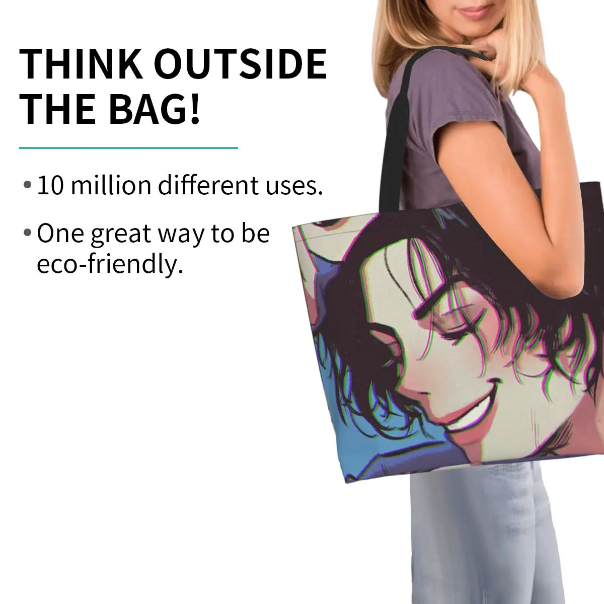 The King Of Pop Michael Jackson Shopping Tote Bag Canvas Large Capacity Shoulder Bags Shopper Grocery Handbag for Women