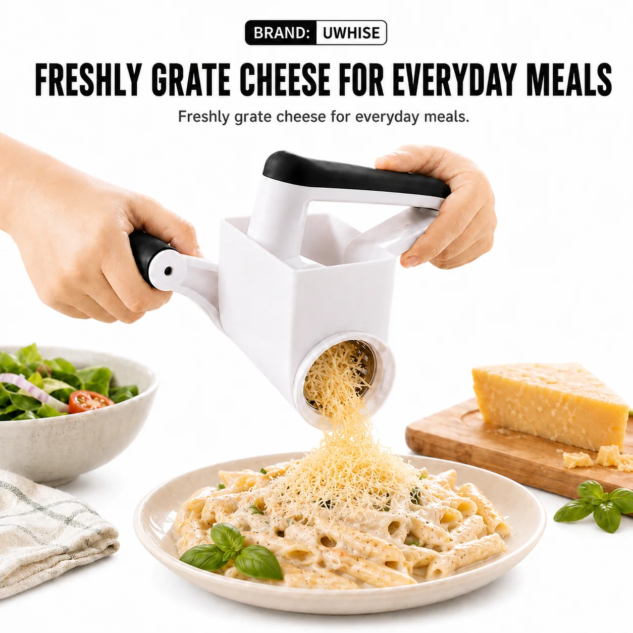 Cheese Grater Box - Uwhise Döner Peynir Rendeleyici 3 Değiştirilebilir