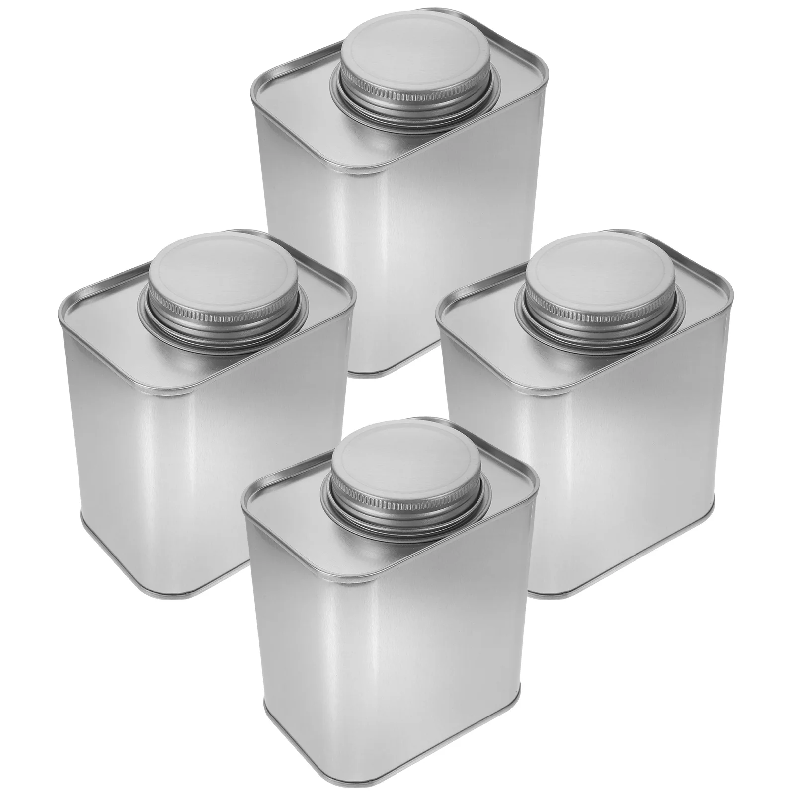 

4Pcs Coffee Bean Storage Canister Tinplate Airtight Food Safe Container for Tea Sugar Spices Loose Leaf Large Capacity Household