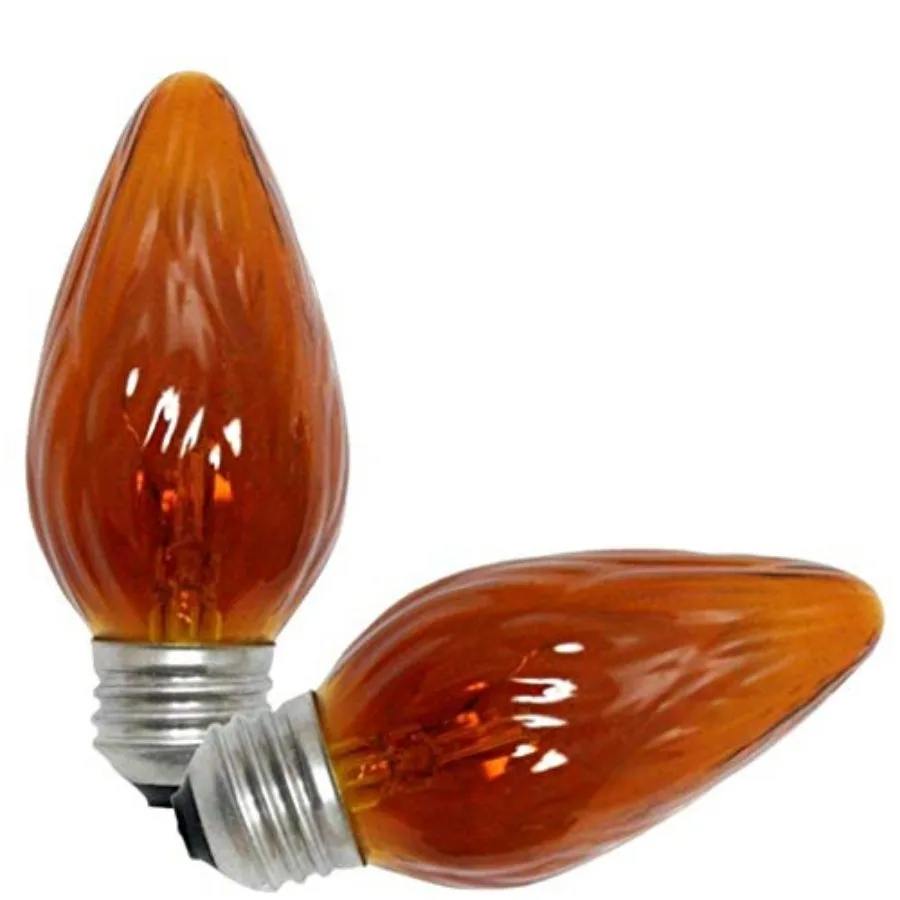 

25W Amber Flame Shaped Bulb, Multi-Purpose Decorative, 2 Pack