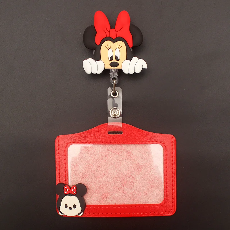 Cartoon Magic Mickey Minnie Style Retractable Badge Reel Nurse Doctor Card Holder Office Hospital Name Card Supplies
