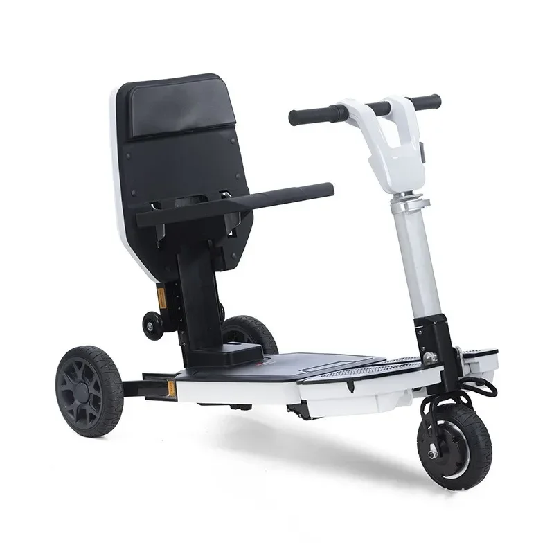 Factory Leisure Scooter For The Elderly Fully Automatic Folding Elderly Wheelchairs Four-wheeled Disabled Battery Car