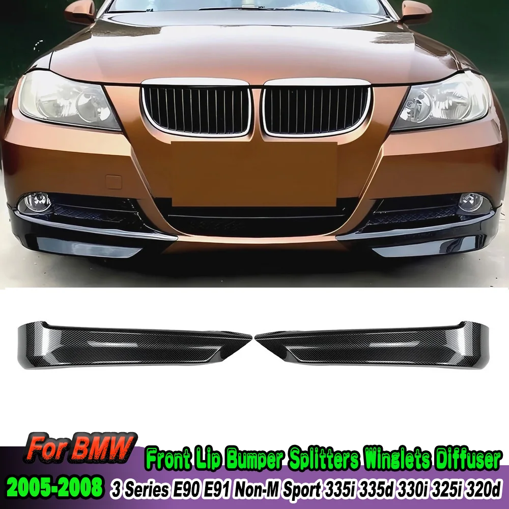 ABS Frontstoßstangenlippe Splitter Diffusor für BMW 3er E90 E91 LCI 320i 325i 330i 2005 bis 2012 Basis Nebelscheinwerfer Lufteinlass Splitter