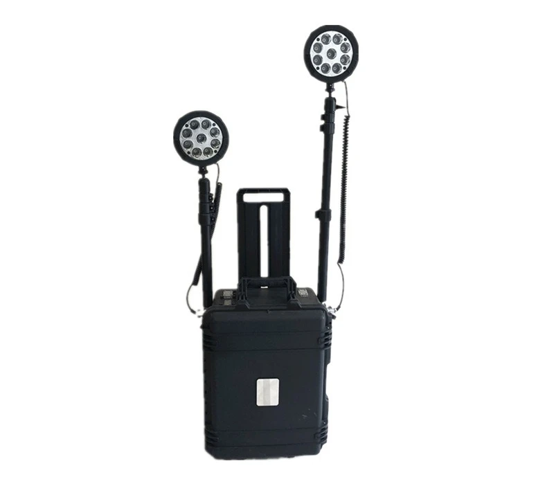 Portable mobile lighting 2 * 27W emergency flood control emergency LED lifting work box