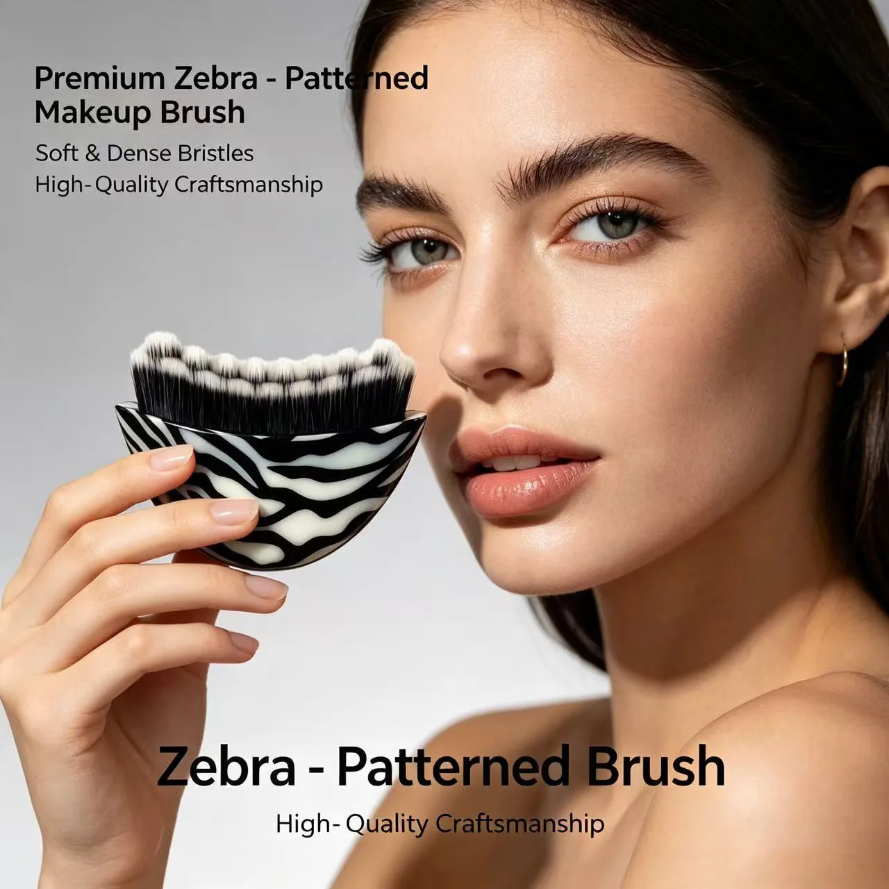 Lymphatic Contour Face Brush,Zebra Pattern Facial Contour Shaping and Lymphatic Brushing for Face Contouring and Lifting Jawline