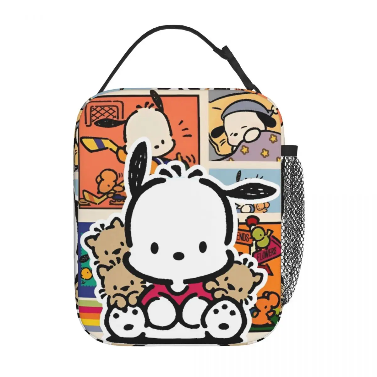 

Pochacco Cute Insulated Lunch Bags Cooler Bag Meal Container Vintage 90s Dog Large Tote Lunch Box Food Handbags School Picnic