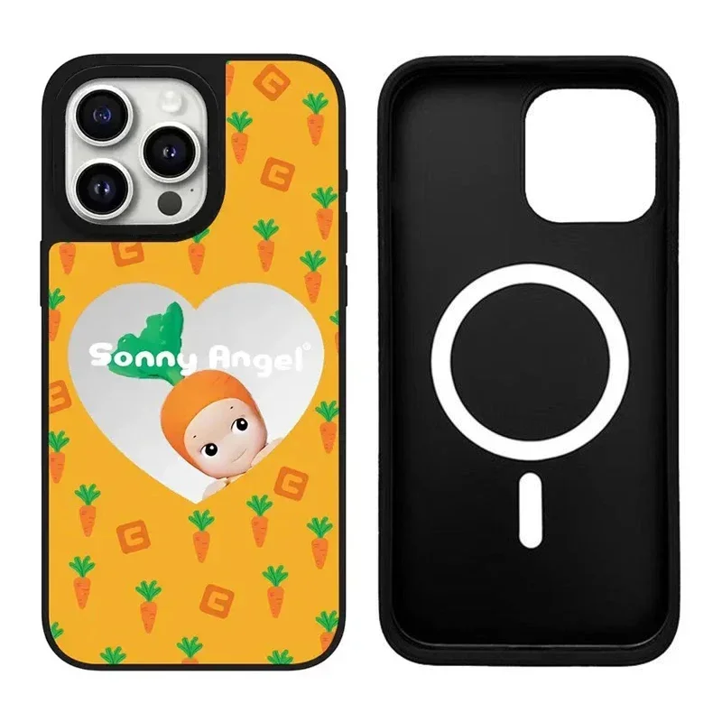 Creative Candy Colored Baby Mirror Magnetic Phone Case Cover for IPhone 11 12 13 14 15 16 Pro Max Case for IPhone 16 Pro Max