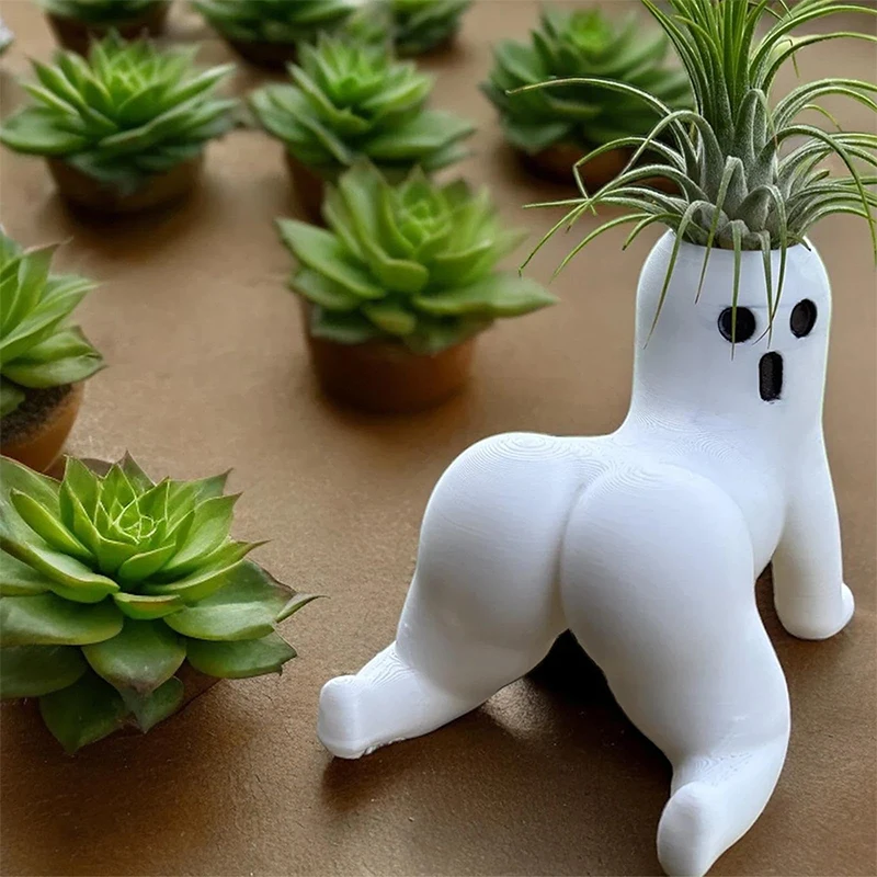 

Горшки для растений, забавный подарок для розыгрыша, забавный большой принт, призрачный горшок, большая попа, воздушный дисплей для растений, украшение для горшка