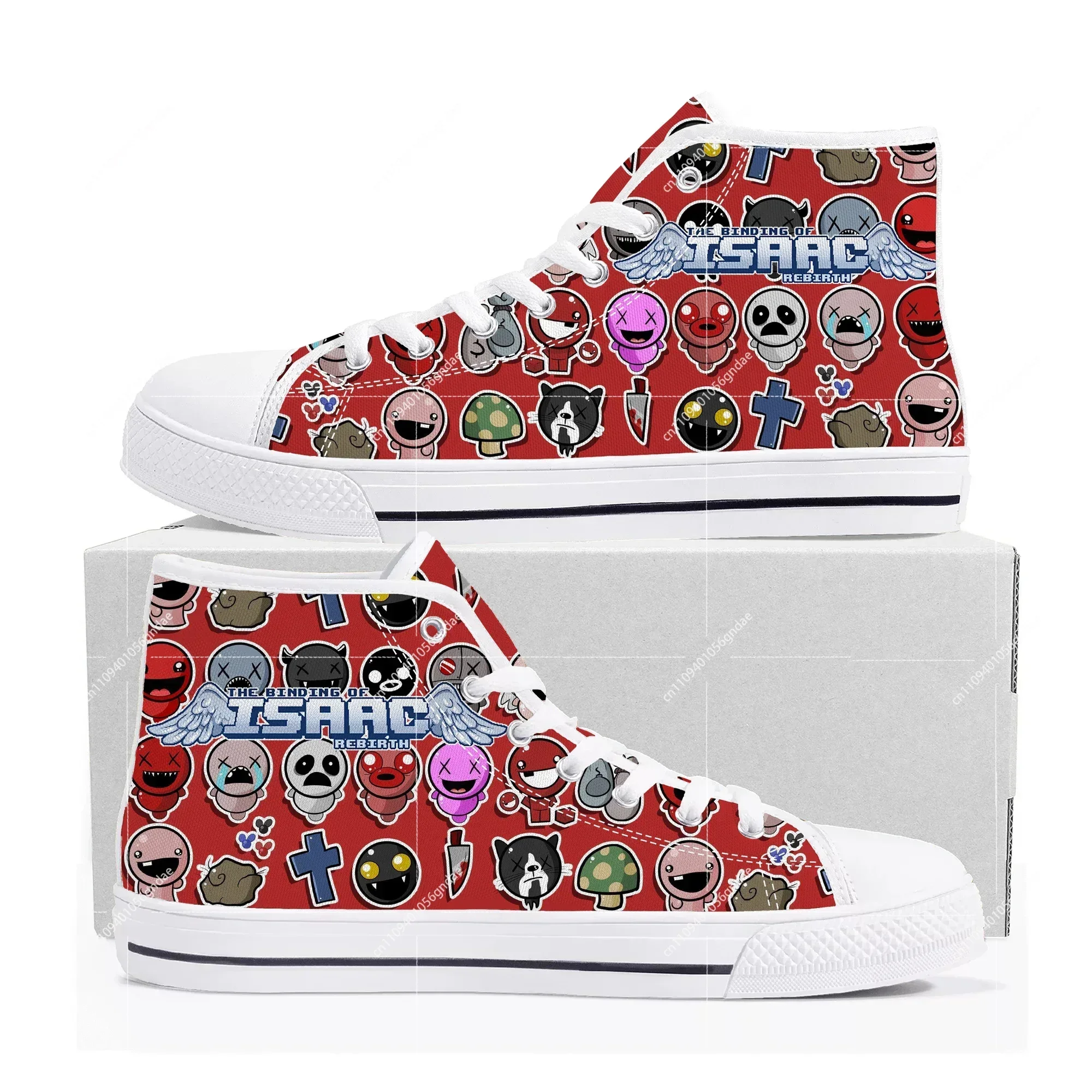 

The Binding of Isaac High Top Sneakers Cartoon Game Mens Womens Teenager High Quality Canvas Shoes Casual Tailor Made Sneaker