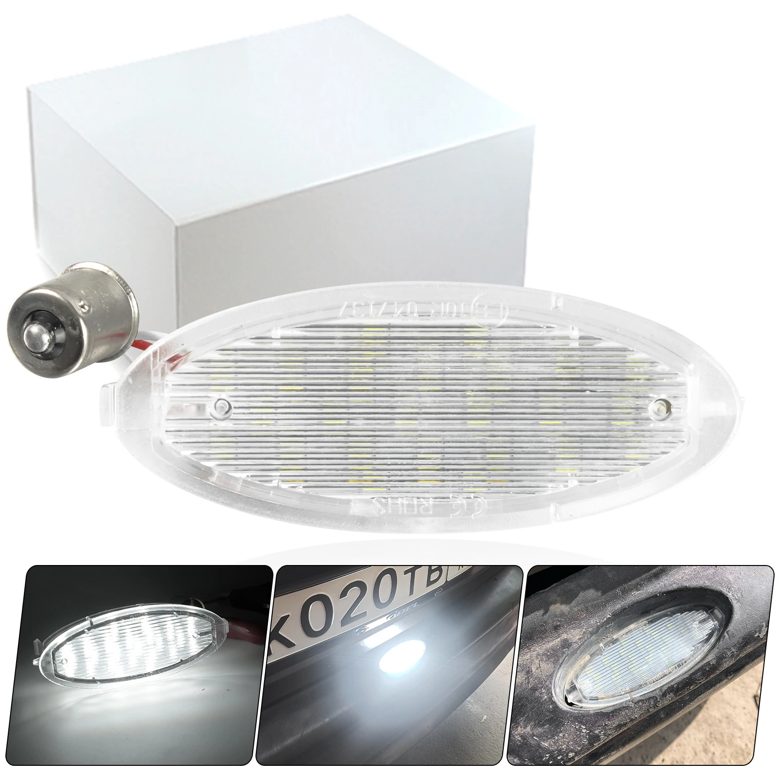 For Opel Chevrolet Astra F 1998 1999 2000 2001 Corsa B Accessories Vectra Canbus No Fault Car LED Number Plate Light Lamp 1X